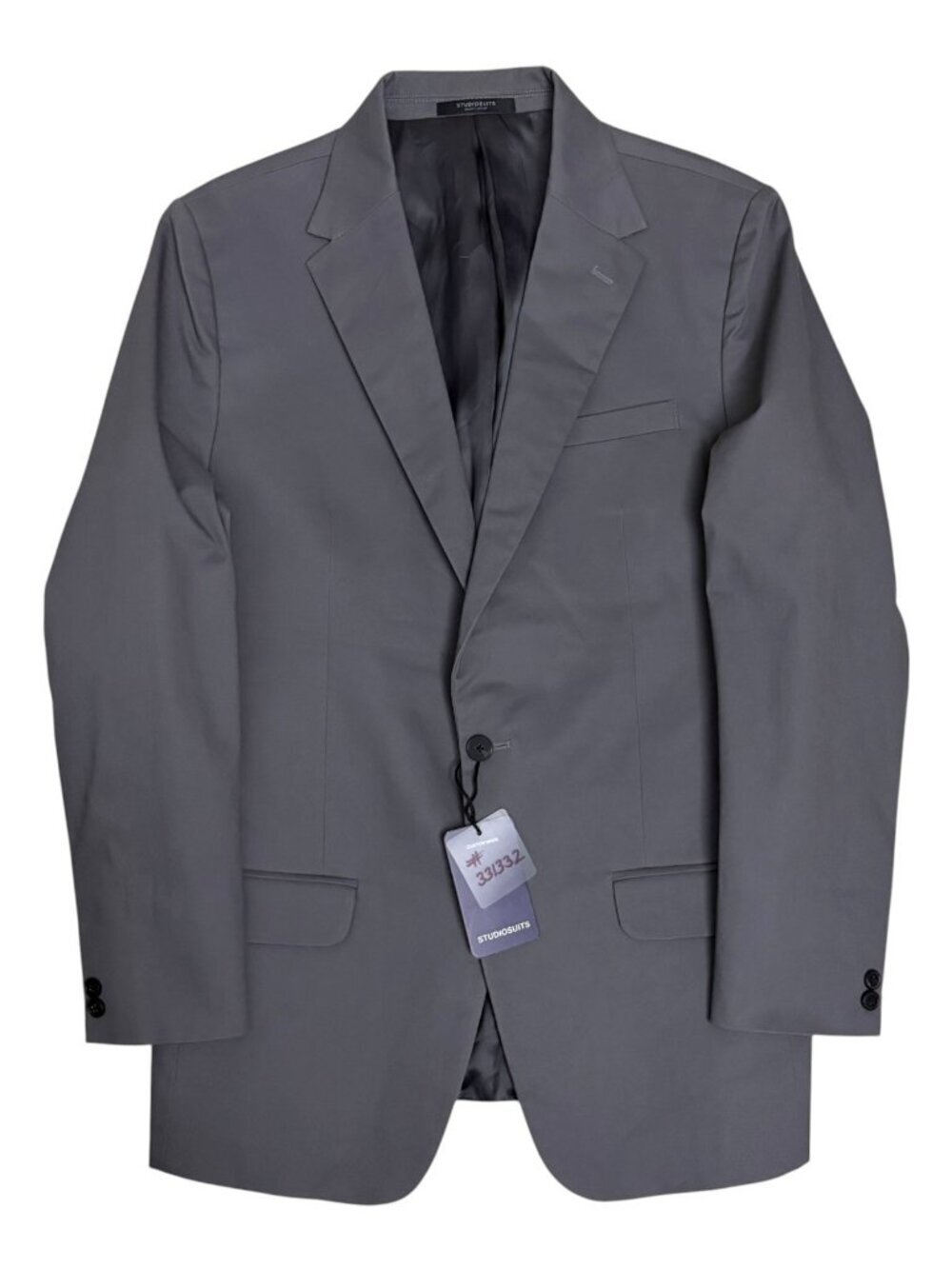 STUDIOSUITS Blazer Business Casual Grey Luxury Designer Work Jacket Mens 44R (L)